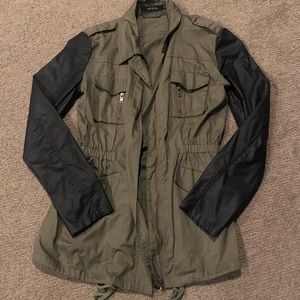 Utility Jacket with Leather sleeves